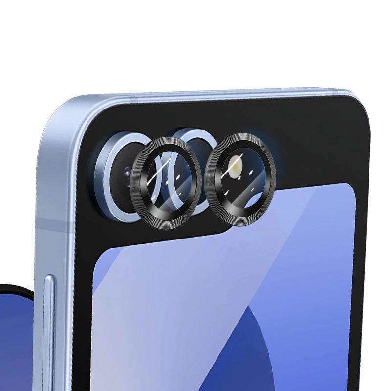 1-3Set Metallring 9H HD Gehärtetes Glas Linsenschutzabdeckung Für Samsung Galaxy Z Flip/Fold 7 Legierung Kamera Schutzfolie Handy Zubehör