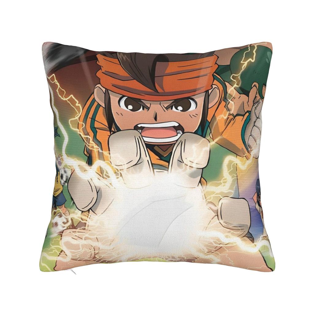 Printed Inazuma Eleven Anime Game Pillowcase Polyester Cushion Cover Decor RPG Cartoon Throw Pillow Case Cover Bedroom Zippered