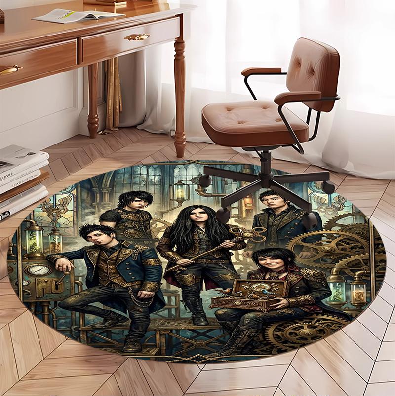 Tappeto Rotondo con Fantasia Bring Me the Horizon, Tappetino da Interno/Esterno, per Picnic, Sala Giochi, Camera da Letto, Ufficio, Soggiorno, Tappeto per Arredamento Casa, Regalo di Compleanno