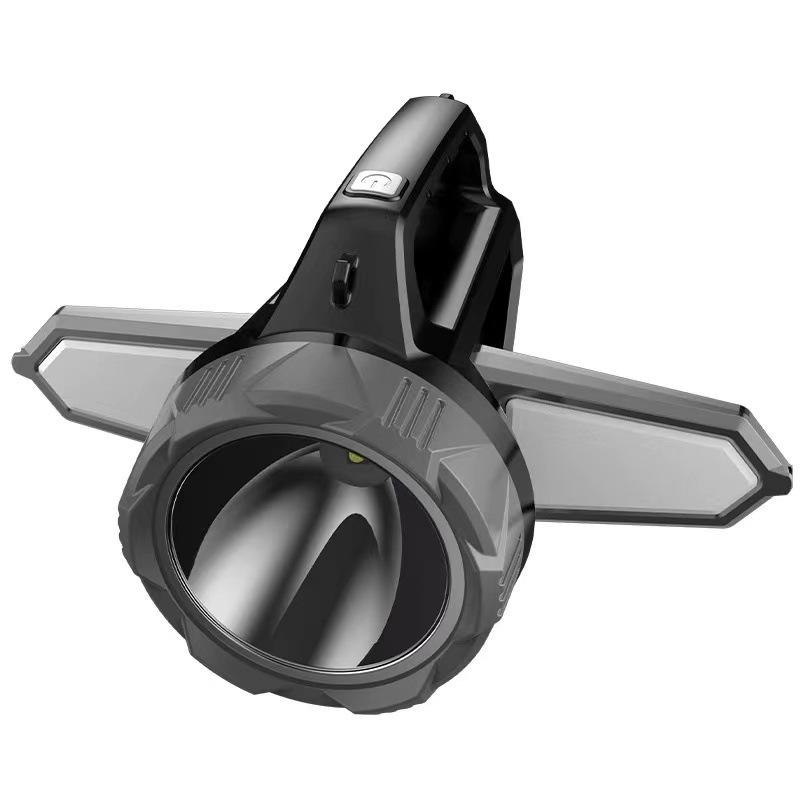 

Strong Light Solar Charging Outdoor Ultra Bright Large Capacity Long-range LED Household Durable Patrol Mine Handheld Searchlight No solar energy-800mAh