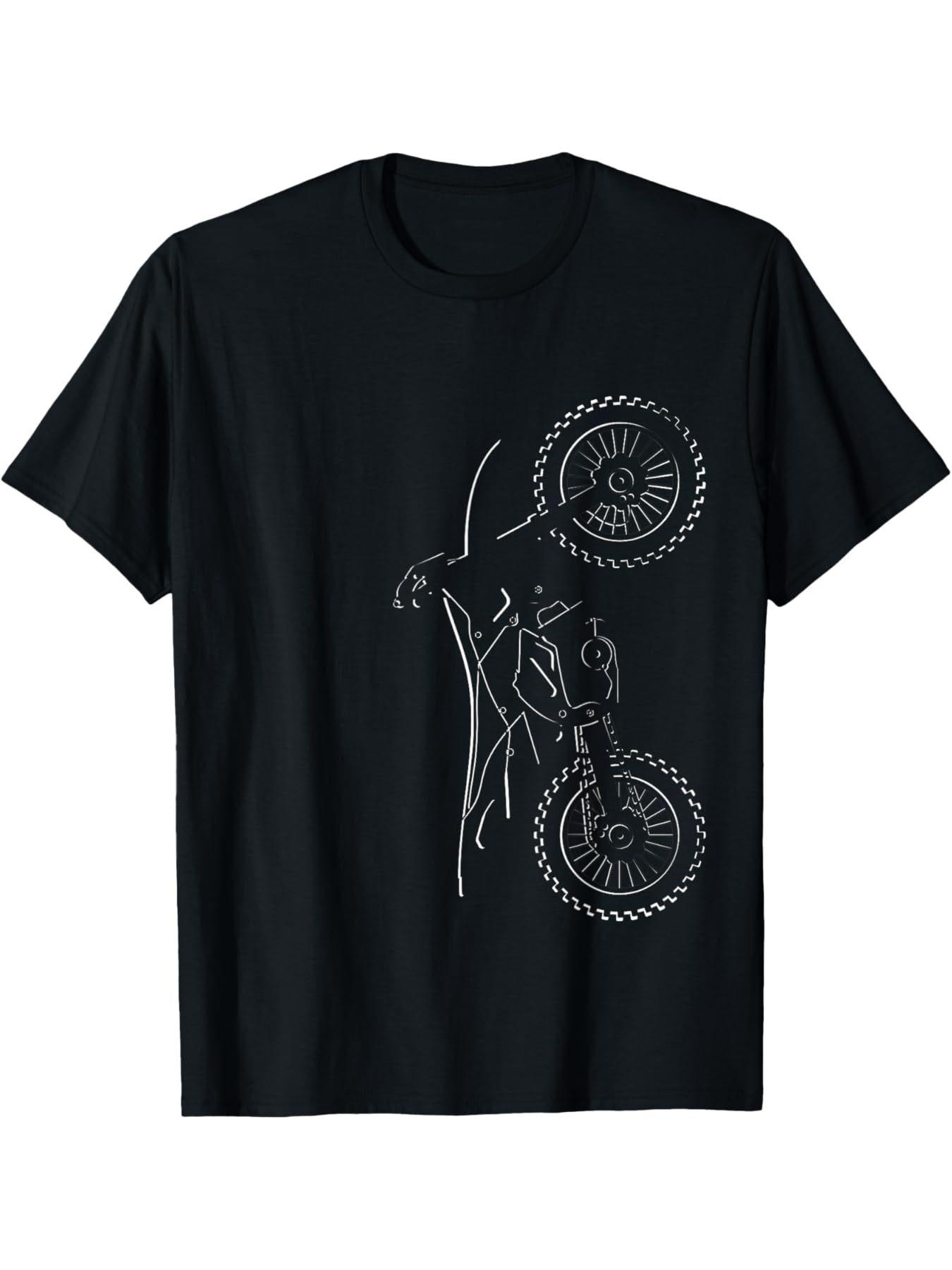 Dirt Bike Motocross Apparel- Dirt Bike Motocross T-shirt Dirt Bike Short Sleeve Crew Neck Top Holiday Party XXL