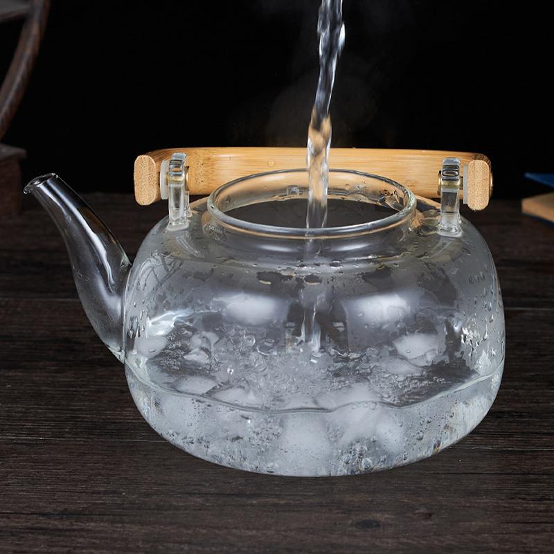 Heat Resistant Glass Teapot with Tea Strainer Infuser Flower Kettle for Electric Ceramic Stoves Kung Fu Teaware for Gas Stoves