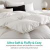 Luxurious Quilted Comforter Duvet Insert With Corner Tabs - Soft, Warm Polyester Down Alternative, Machine Washable For