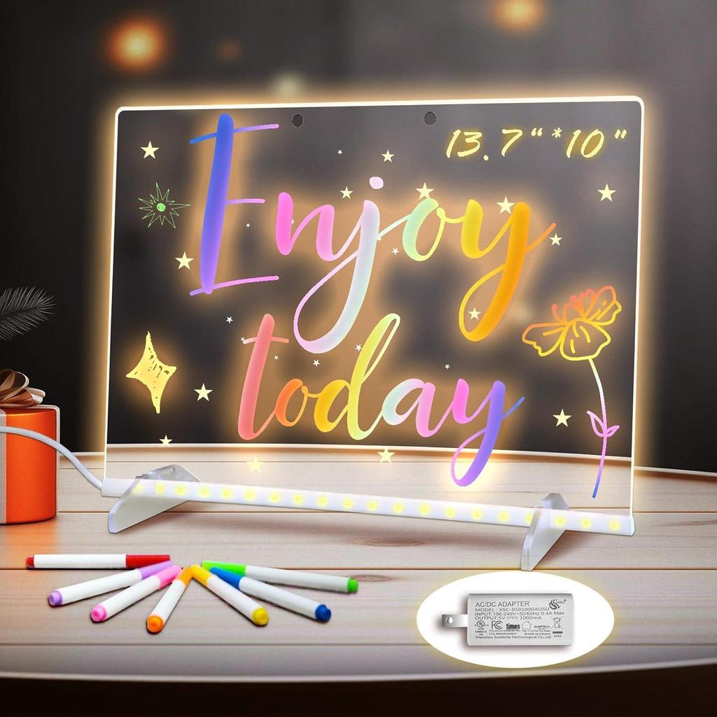 LED Luminous Acrylic Drawing Display Board Stand