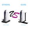 Vertical Stand for  Console and  5 Edition Charging Station Dock with  Controller Charger Port