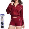 Women's Casual Sports Hoodie Set - Slim Fit, Body-Shaping, Comfortable Running Top 5079