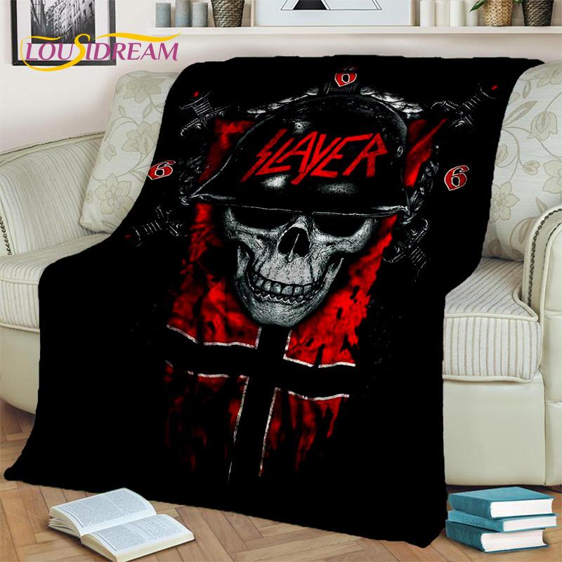 Rock Heavy Metal Slayer Band Blanket,Soft Throw Blanket for Home Bedroom Bed Sofa Picnic Travel Office Rest Cover Blanket Kids