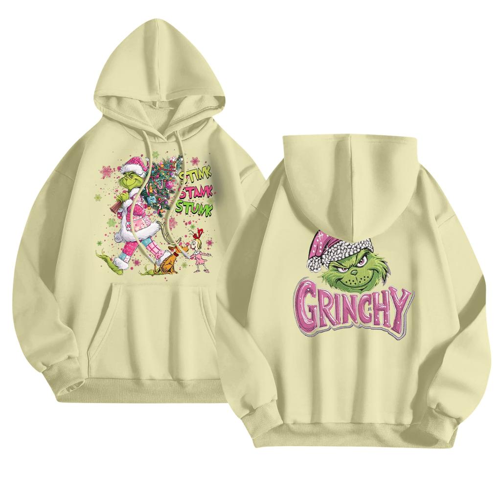 Women's Fashionable Casual Long-Sleeved Hooded Printed Sweatshirt