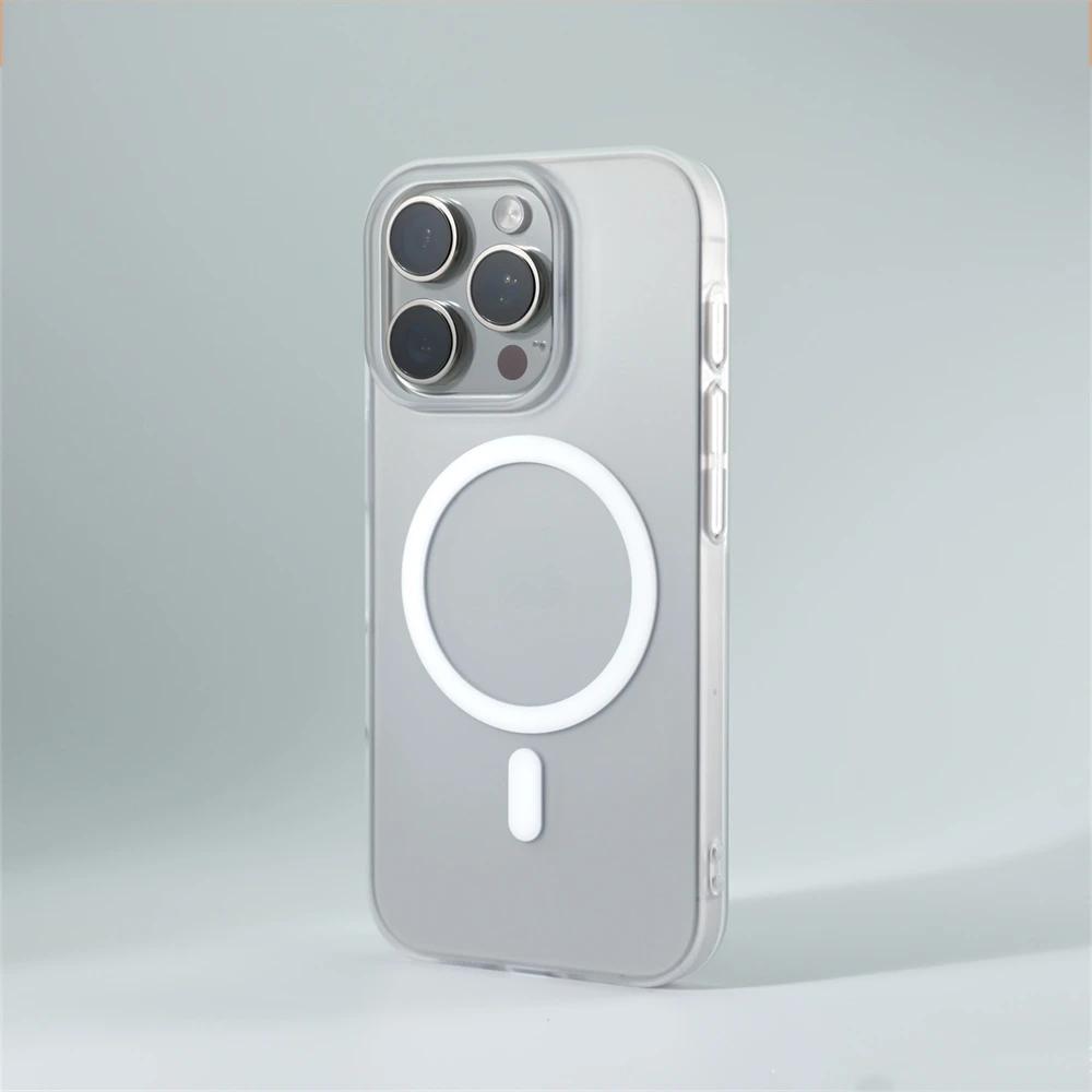 1.0 MM Ultra Thin Matte Hard PC Translucent Case For iPhone 17 16 15 14 13 12 Pro Max Magsafe Magnetic Wireless Charge Cover