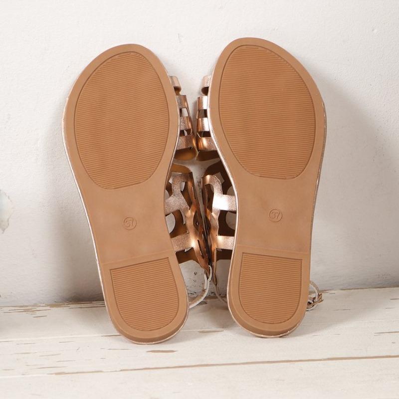 Summer Butterfly-shaped Open-toe Flat Sandals for Women Single-strand Toe Cover for Wearing Outside Beach-style Women's Flip-flops