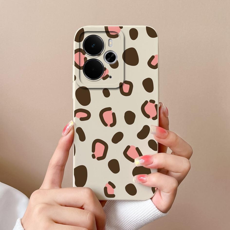 Dėklas Oppo A5 Pro Realme Narzo 10 30 60 C75x 14X 14 14T P3 Dėl Gražių Leopardų Raštų Skysto Silikono Anti Kritimo Patvarūs Viršeliai Oppo Korpusas
