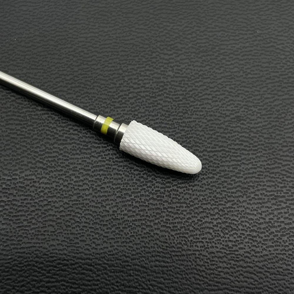 1Pc White Ceremic Nail Drill Bits Ceramic Cuticle Clean Bur Rotary Milling Cutters for Manicure Pedicure Dental Polishing Burs
