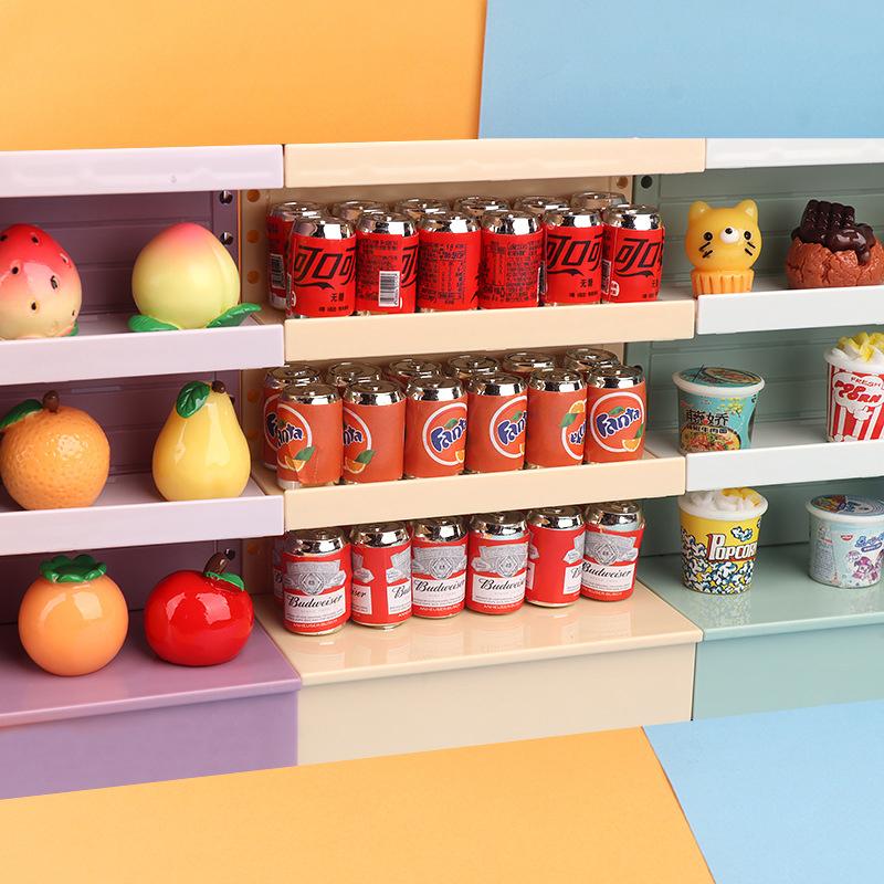 Dollhouse Supermarket Display Shelf Dollhouse Simulated Snack Cabinet Dolls House Accessories