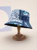 Vintage Foldable Flat Top Bucket Hat for Women Spring Summer Sun Protection Fashionable Wide Brim Casual Hip Hop New Hat