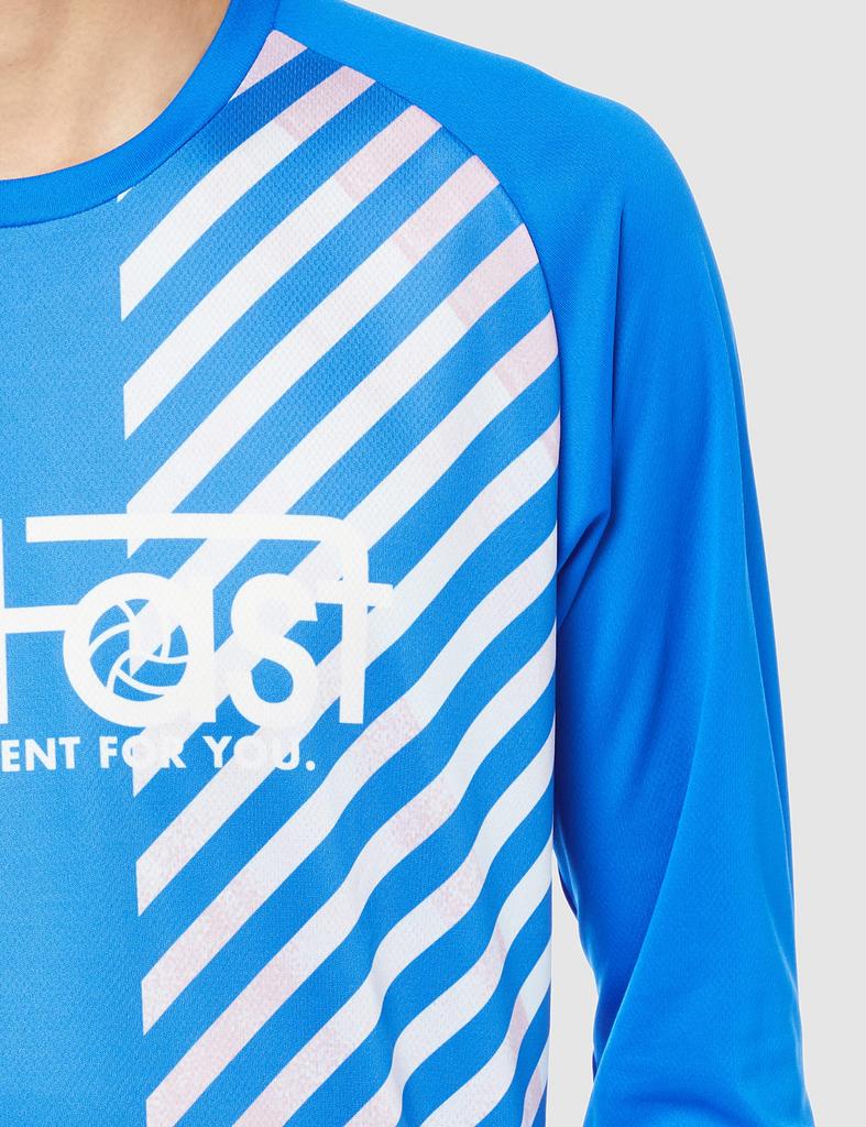 Mizuno FUNTAST Volleyball Practice Shirt, Long Sleeve, V2MA2522, Peace Blue X L. Blue, Size M