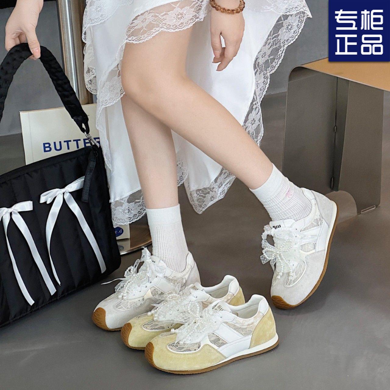 

Lace breathable sports casual fashion low heel light women s shoes spring and summer new versatile board shoes 40 жовтий