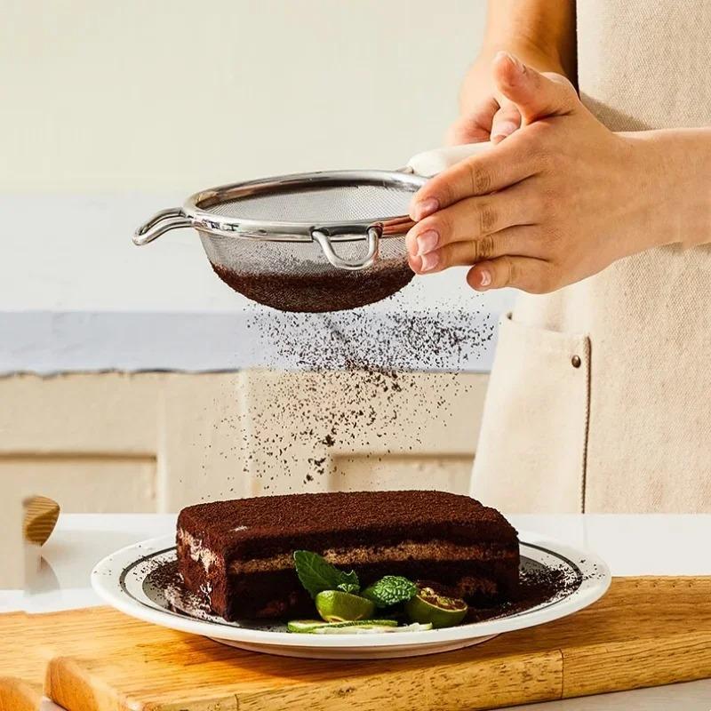 COOKER KING Fine Mesh Strainer Stainless Steel Colanders Cute Soy Milk Strainer Medicine Filter Mesh Home Juice&Flour Sieve Mesh