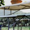 Folding Camping Table, 90 x 55 cm Height Adjustable Portable Collapsible Table