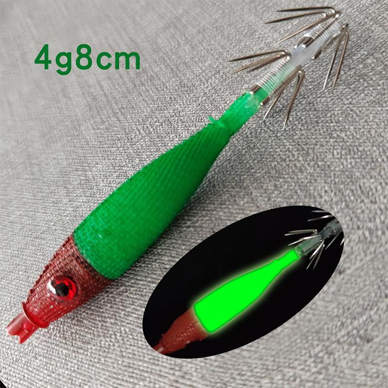 Squid Hook Drum Blowing Hook Luminous Squid Cuttlefish Artificial Bait with Explosion Hook Sea Fishing Tackle Artificial Bait