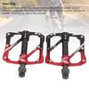 1 Pair Cycling Pedals Aluminum Alloy Widened Non Slip 3 Bearing Flat Pedal Replacement for Mountain and Road Riding Black Red