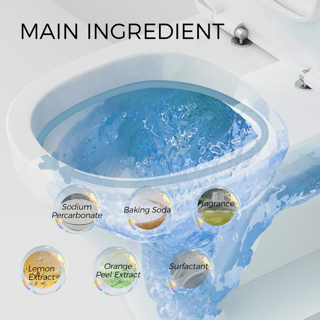 3Pcs Toilet cleaner Drain tank rose fragrance freshener Deodorant stain remover House bathroom cleaner products