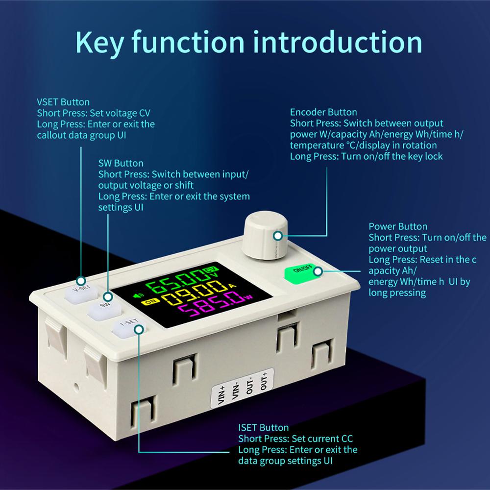 XY7025 CNC Adjustable Power Supply Stabilized Voltage Power Supply 25A/1750W Constant Voltage&Current Step-down Module DC 12-85V