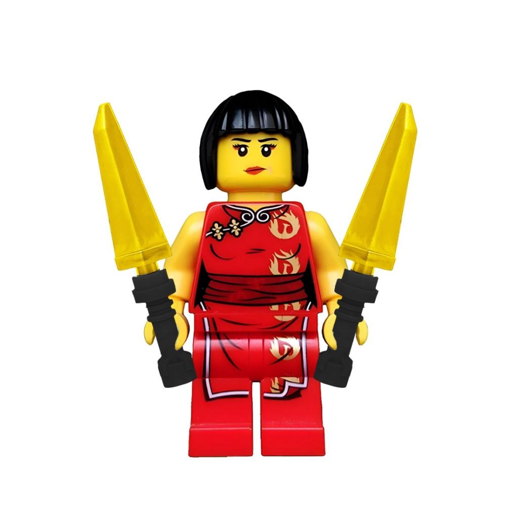 Kabuki, Geisha, Niya, Figurine Building Block Assembly Compatible Green Dragon Suit Lloyd