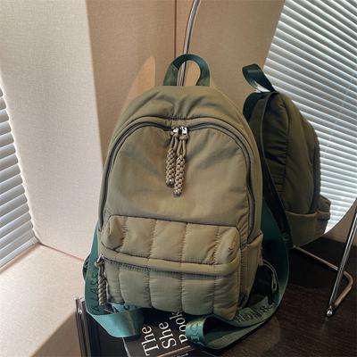 2025 New Fashion Space Padded Women Backpacks Winter Down Cotton School Bags for Teenager Designer Travel Bag Female Big Purses