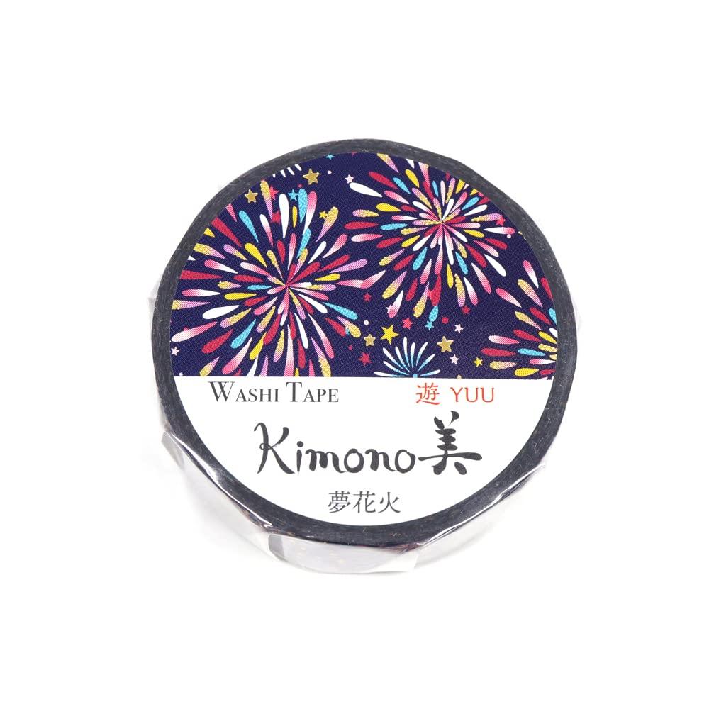 Kamiiso Kimono Beauty Dream Fireworks 15mm X 7m GR-2039