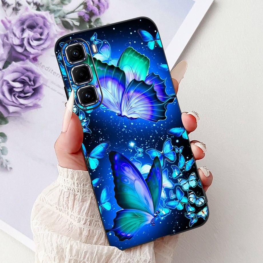 Soft Liquid Silicone Back Cover For Infinix Smart 9 HD Phone Case Infinix Hot 50 Pro+ Pro Plus Marble Gothic Style Cartoon Funda
