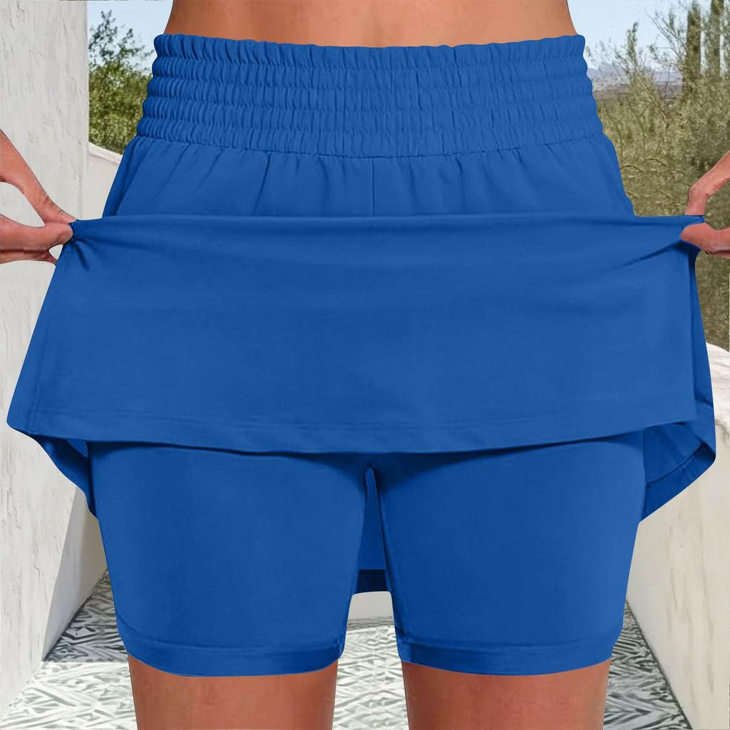 Cargo Skorts For Women With Pockets Drawstring Waist Athletic Skirts Matching Shorts Underneath Golf Sweat Skirt