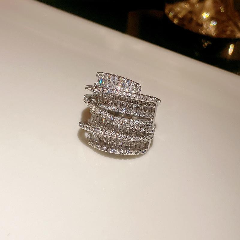 Vintage Palast Blumenring Diamantstil Leichter Luxus Premium Zeigefinger Schmuck