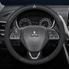 Car Suede Carbon fiber Leather Steering Wheel Cover For Mitsubishi Outlander Pajero Asx Lancer EX Evolution L200 Triton RALLIART MK3