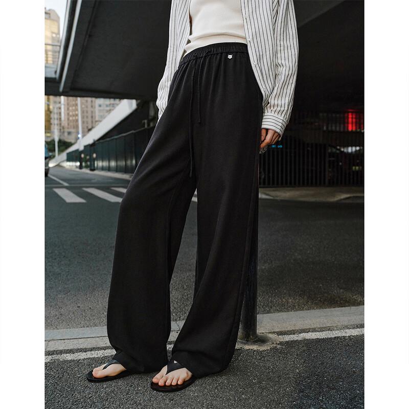 Giovanni Valentino Women s Drawstring High-Waist Straight Leg Pants M