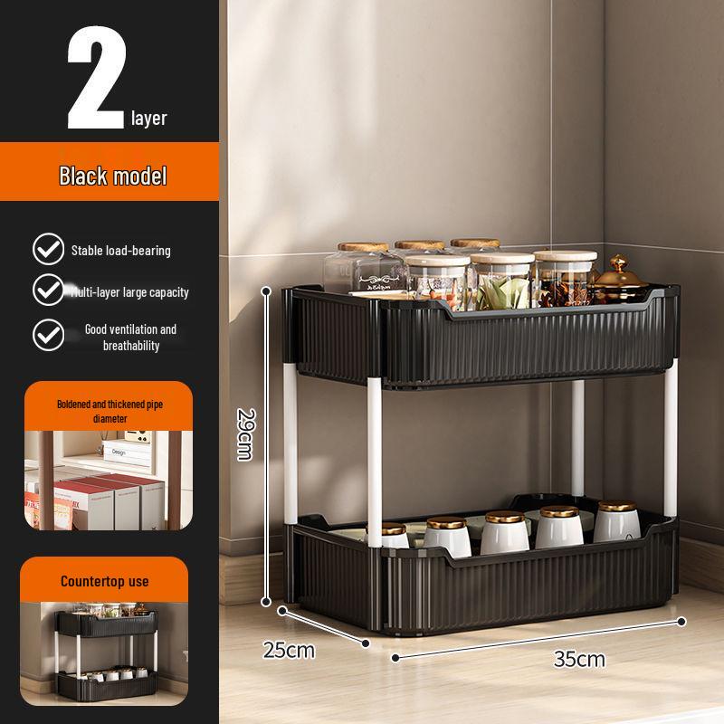 Compact Multi-Layer Mobile Storage Rack for Bedroom, Bathroom, or Living Room