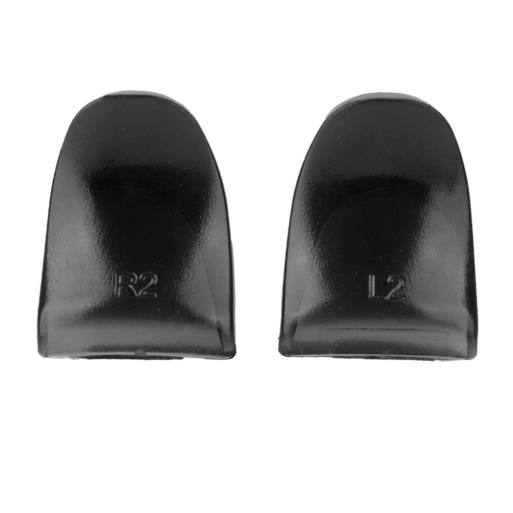 2 PCS Set Durable R2 L2 Buttons Trigger Extender Extension for PS4 Controller (Black)