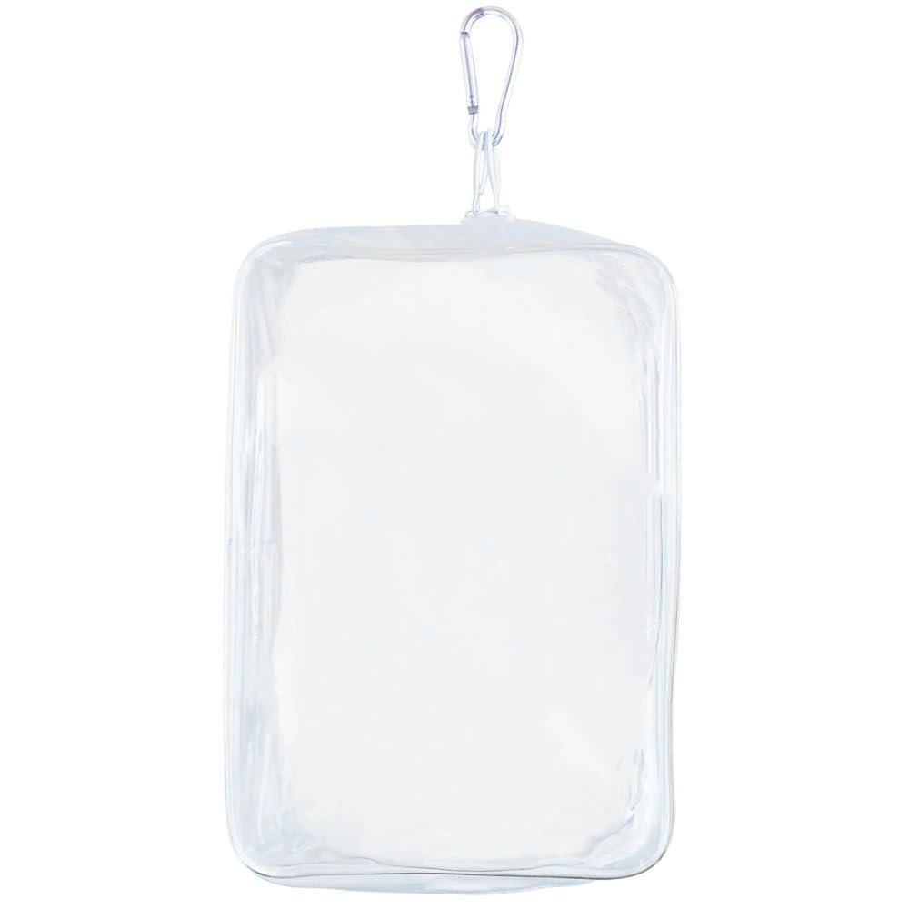 

seimeinoki Plush Transparent Plush Storage Doll Storage Clear Favorite Merchandise Outing Display Carabiner Zipper Pouch, 20cm, Bag, Large, Bag, Bag,