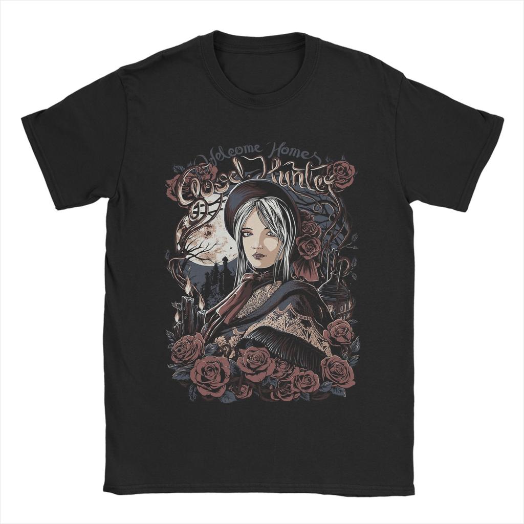 Unisex s Bloodbornes Dark Souls T Shirts Pure Cotton Clothing Vintage Short Sleeve Crewneck Tees Summer TShirt