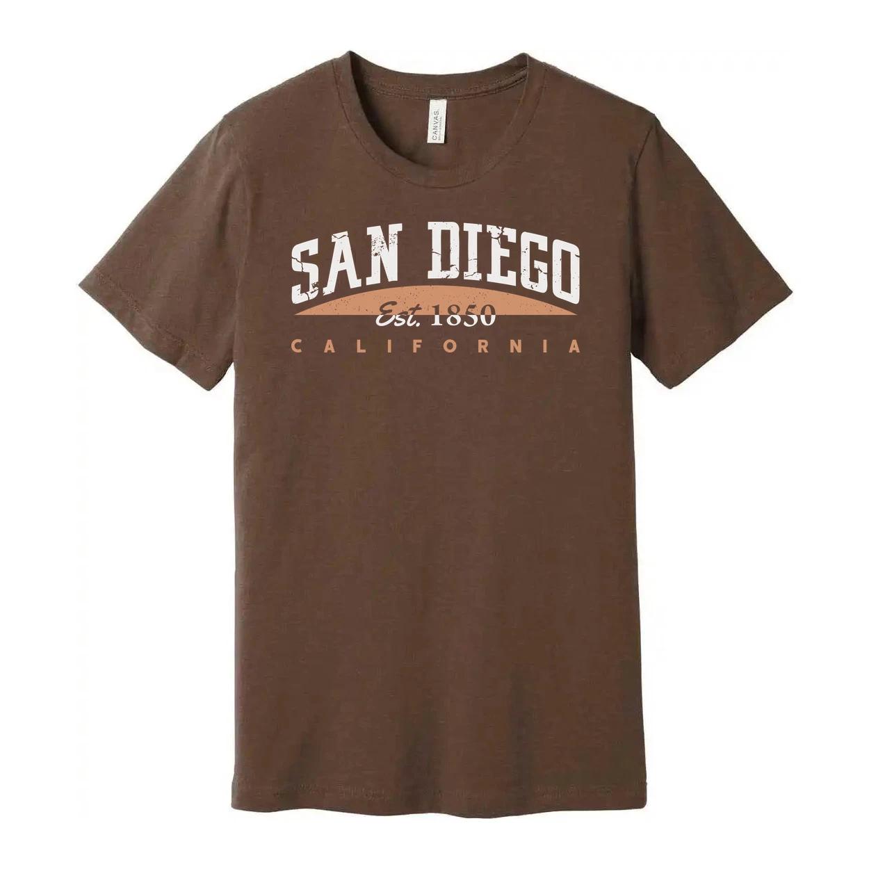 

San Diego California Graphic T Shirt Est 1850 Arch Design Vintage City Theme App 3XL