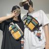 Contrast Color Casual Sport Crossbody Chest Bag Men Women Techwear Style Waterproof Waist Bag Multifunction Hip Hop Fanny Pack