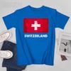 Unisex Unisex Switzerland Flag Shirt Swiss Tshirt Tees Oneck T Shirts WoUnisex Boys 100 Cotton TShirt