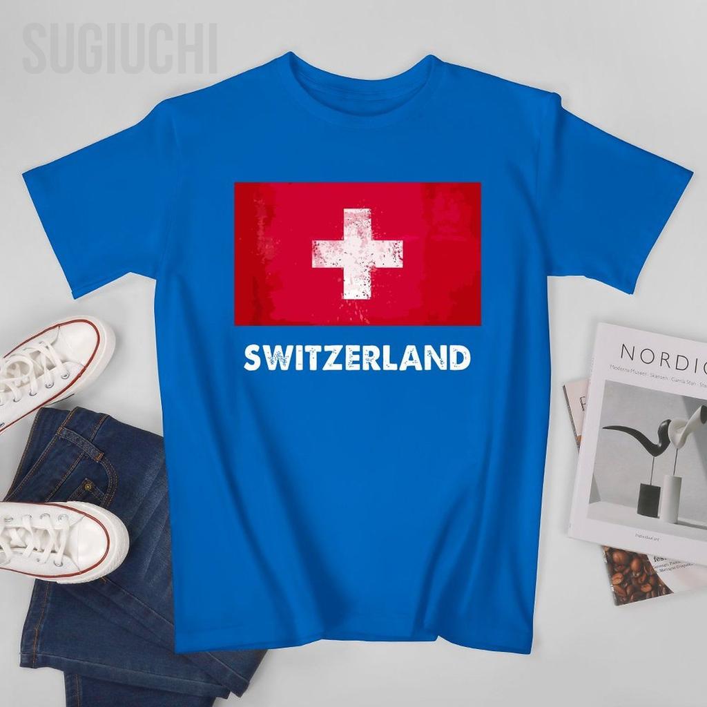 Unisex Unisex Switzerland Flag Shirt Swiss Tshirt Tees Oneck T Shirts WoUnisex Boys 100 Cotton TShirt