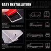 Swpeet 20Pcs Universal White Plastic Rectangular Stick-on Car Reflector Sticker, Door Reflectors Interior White Compatible Warning Plate Adhesive