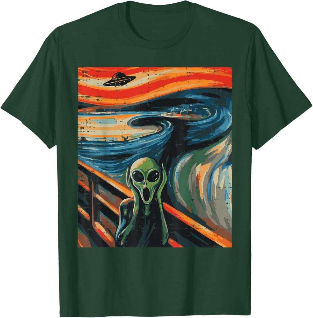 Parodie na Vetřelce Výkřik UFO Umění Grafické Tričko Pánské Dámské Unisex Bavlna Ležérní Tričko