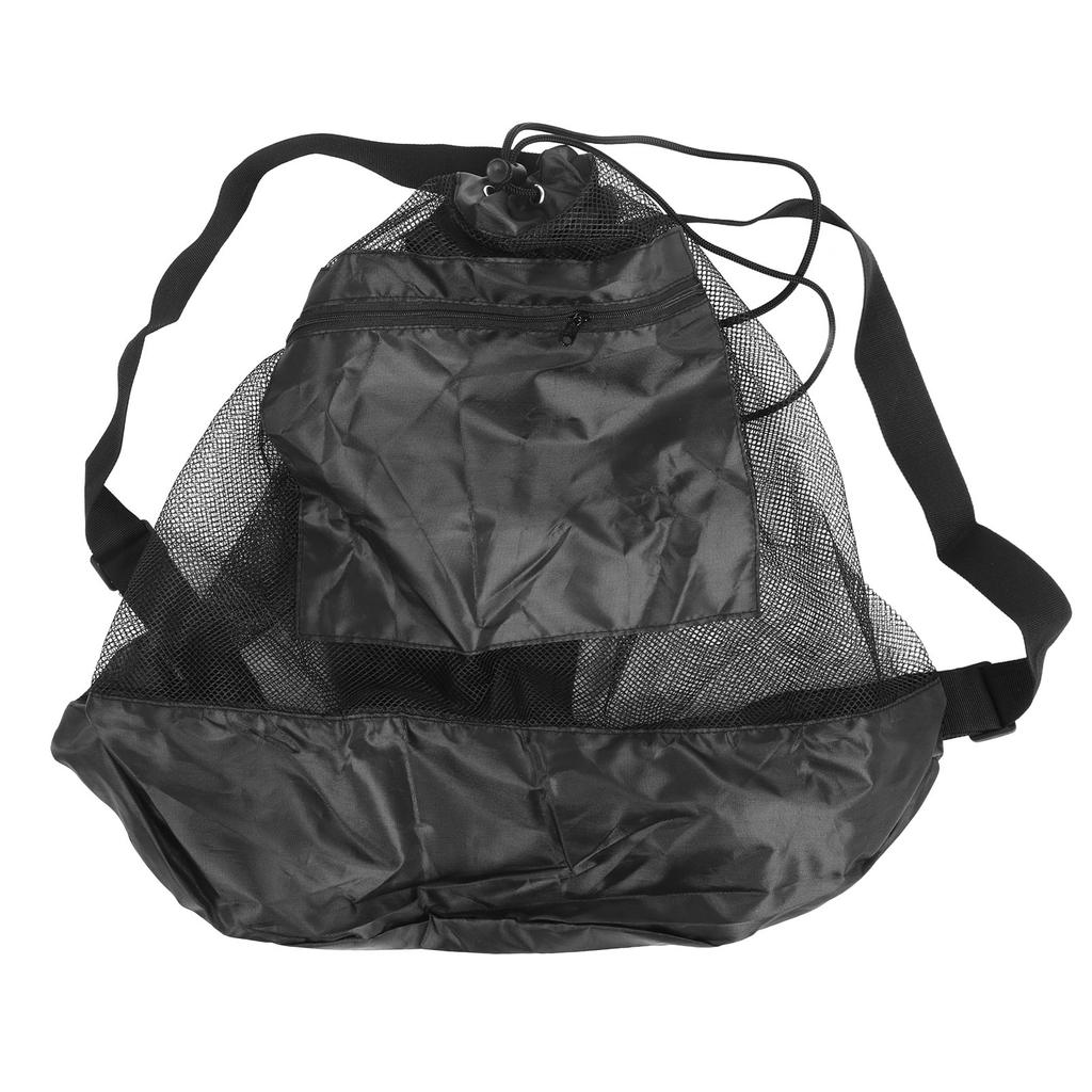 Ball-Netzbeutel mit Kordelzug, große Kapazität, Oxford-Stoff-Aufbewahrungstasche für Fußball, Basketball, Volleyball L (10 Stück halten