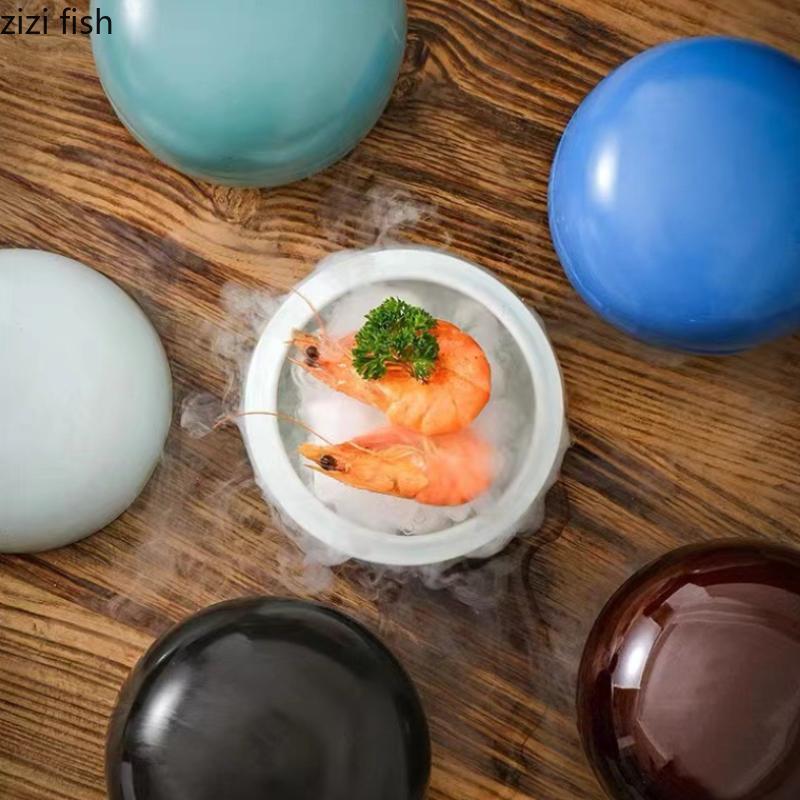 Ceramic Stew Pot with Cover Dessert Bowl Restaurant Tableware Dining Plate Sasebo Bowl Soup Bowls Dim Sum Dish Snack Bowls Tray