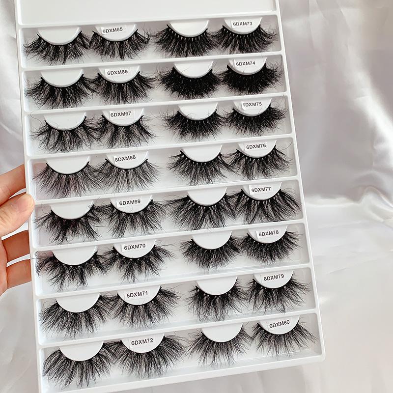 Free Sample Customized Eyelash Box Full Strip 100% Real Mink Lashes Vendor 25mm 20mm 3d Mink Lashes