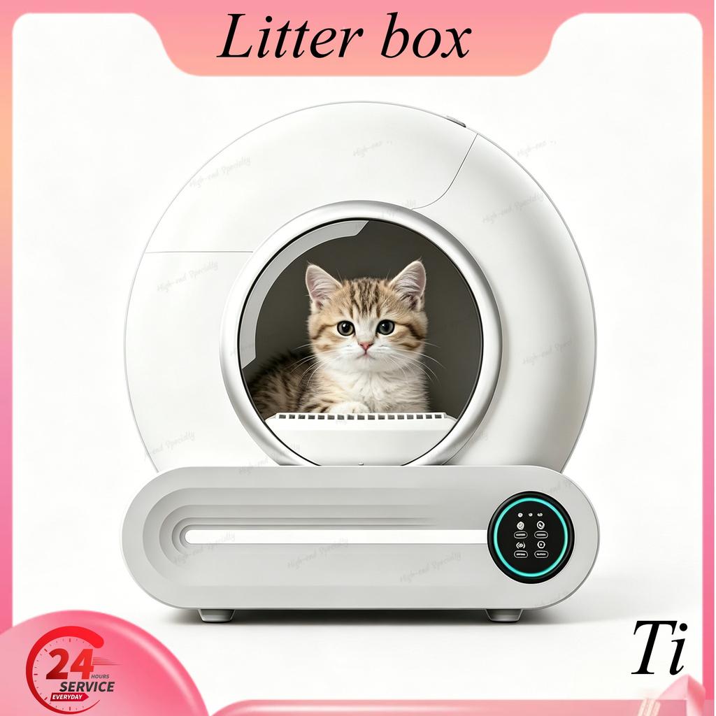 Smart Automatic Self Cleaning Cat Litter Box APP Control WiFi 65L Extra Large Enclosed Anti-Splash Odor Control Deodorizer EU Warehouse Free Shipping