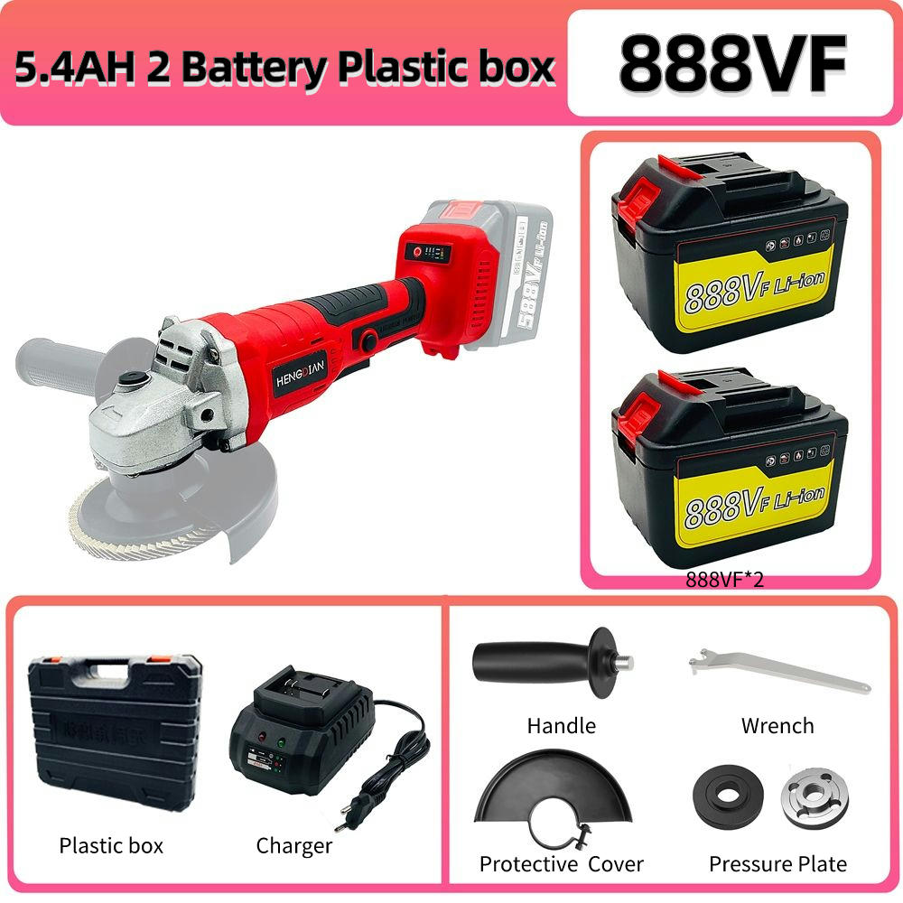 125 mm Winkelschleifer, 21 V, kabellos, wiederaufladbar, bürstenlos, elektrischer Winkelschleifer