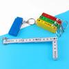 Folding Ruler Keychain Compact 0.5m Folding Ruler Keychain Portable Measuring Tool Portable Keychain Plastic For Drawing